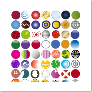 Various colored balls and circles Posters and Art